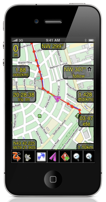 PathAway GPS on iPhone